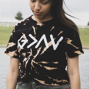 God is Greater Black Tie Dye Top